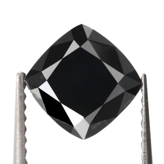 cushion cut black diamond