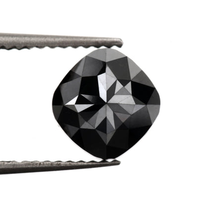 radiant rose cut black diamond