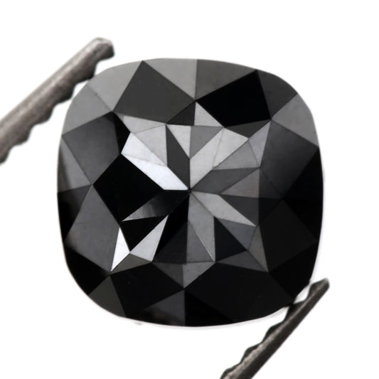 single side rose cut black diamond 1 carat