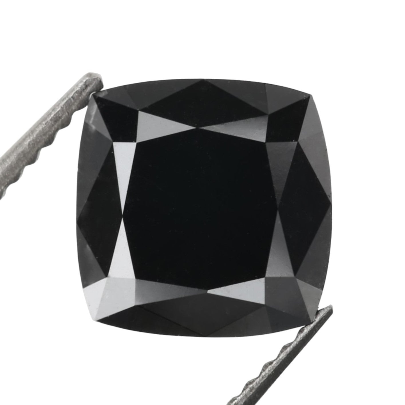 1.50 Carat 6.5 MM Natural Cushion Brilliant Cut Fancy Black Loose Diamond - Blackdiamond