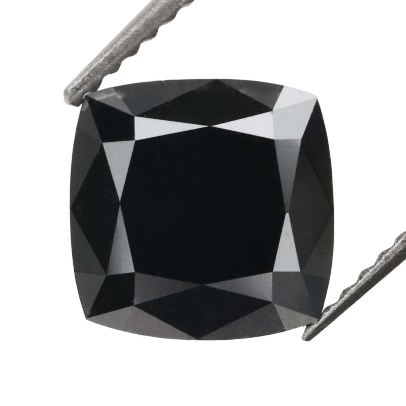 black cushion brilliant diamond