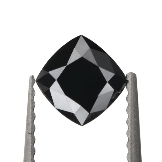 0.65 Carat 5.18 X 5.10 X 3.20 MM Natural Cushion Rose Cut Fancy Black Loose Diamond - Blackdiamond