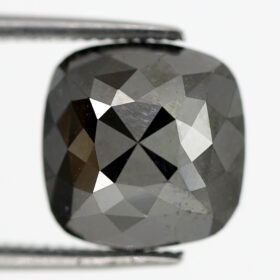 6 Carat Gorgeous Cushion Shape Black Diamond For Engagement Ring - Blackdiamond