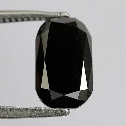 2.65 Carat Cushion Shape Diamond Natural Diamond Heated Black Color Diamond Loose Natural Diamond Opaque Diamond AAA Best Quality Diamond - Blackdiamond