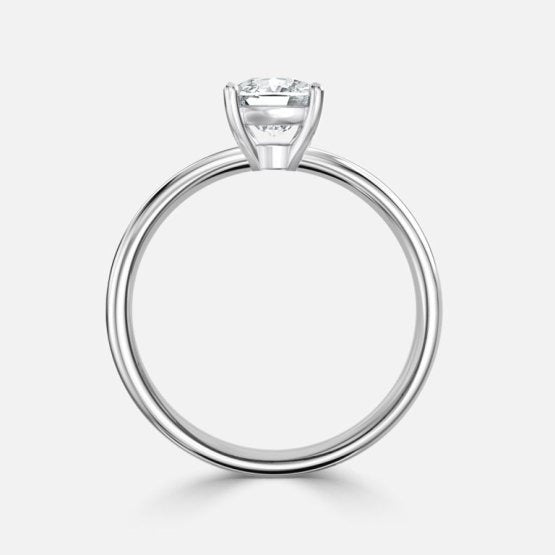 Deltic Cushion Solitaire Engagement Ring 14K / 18K Solid Gold