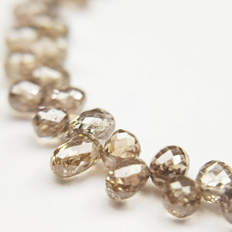 champagne diamond beads natural