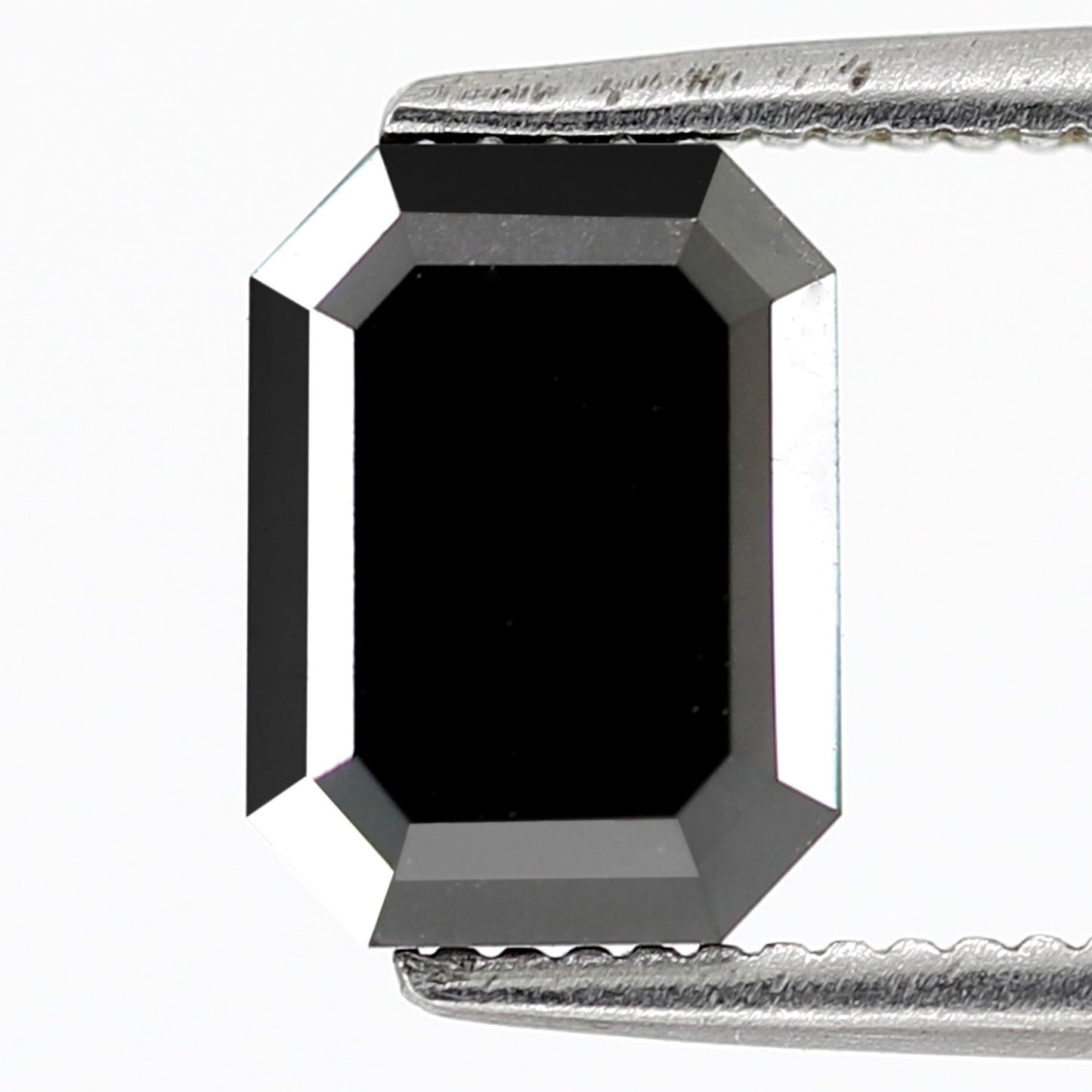 1.65 Carat Emerald Cut Ethically Sourced Black Natural Diamond For Design Solitaire Engagement Ring - Blackdiamond