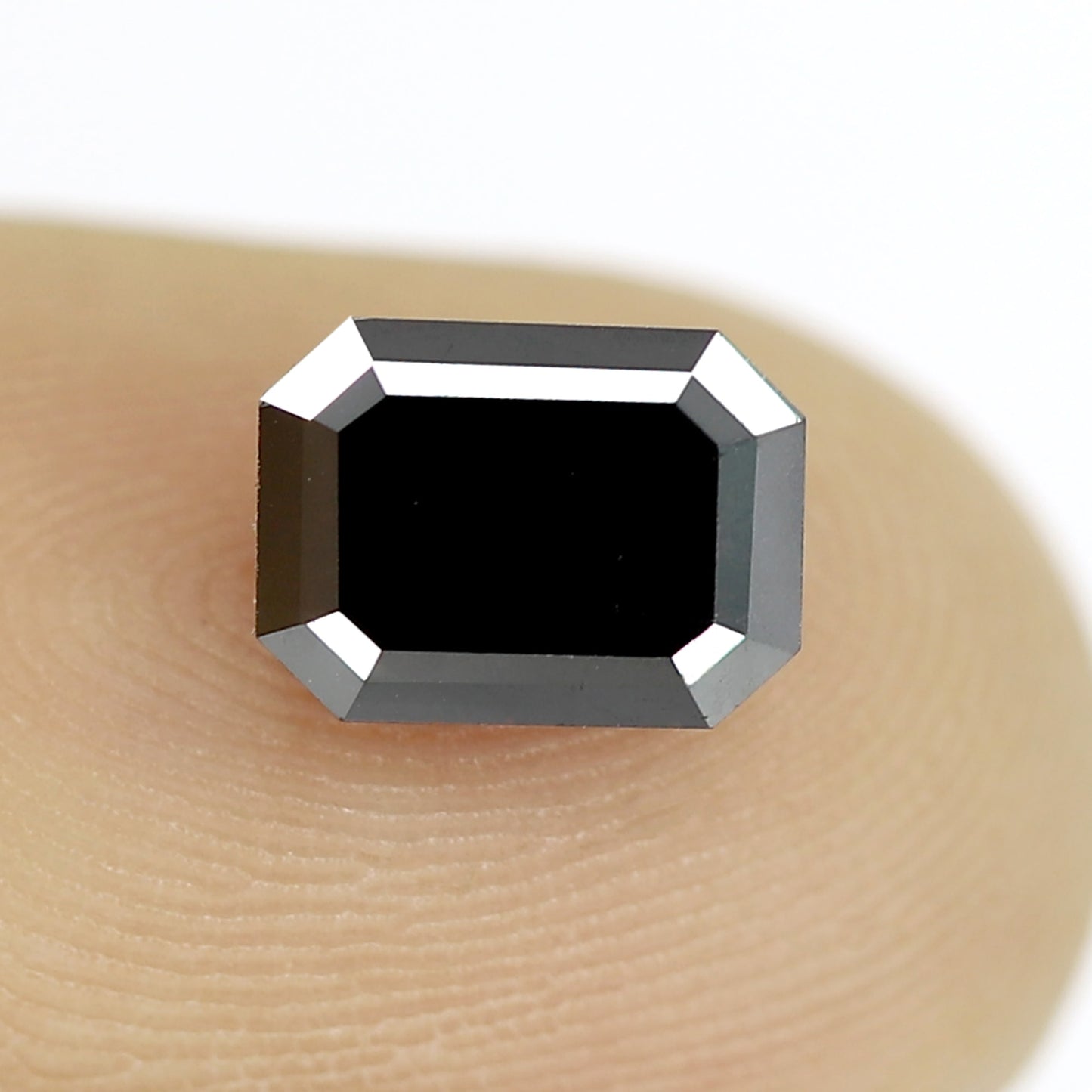 1.65 Carat Emerald Cut Ethically Sourced Black Natural Diamond For Design Solitaire Engagement Ring - Blackdiamond