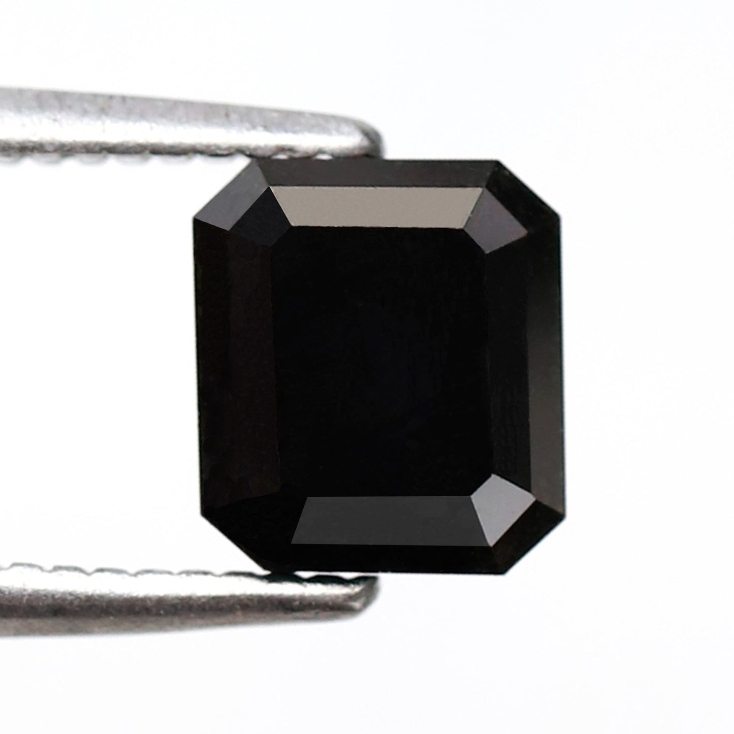 1.41 Carat Black Emerald Cut Diamond 6 MM AAA Quality Loose Natural Fancy Black Diamond - Blackdiamond