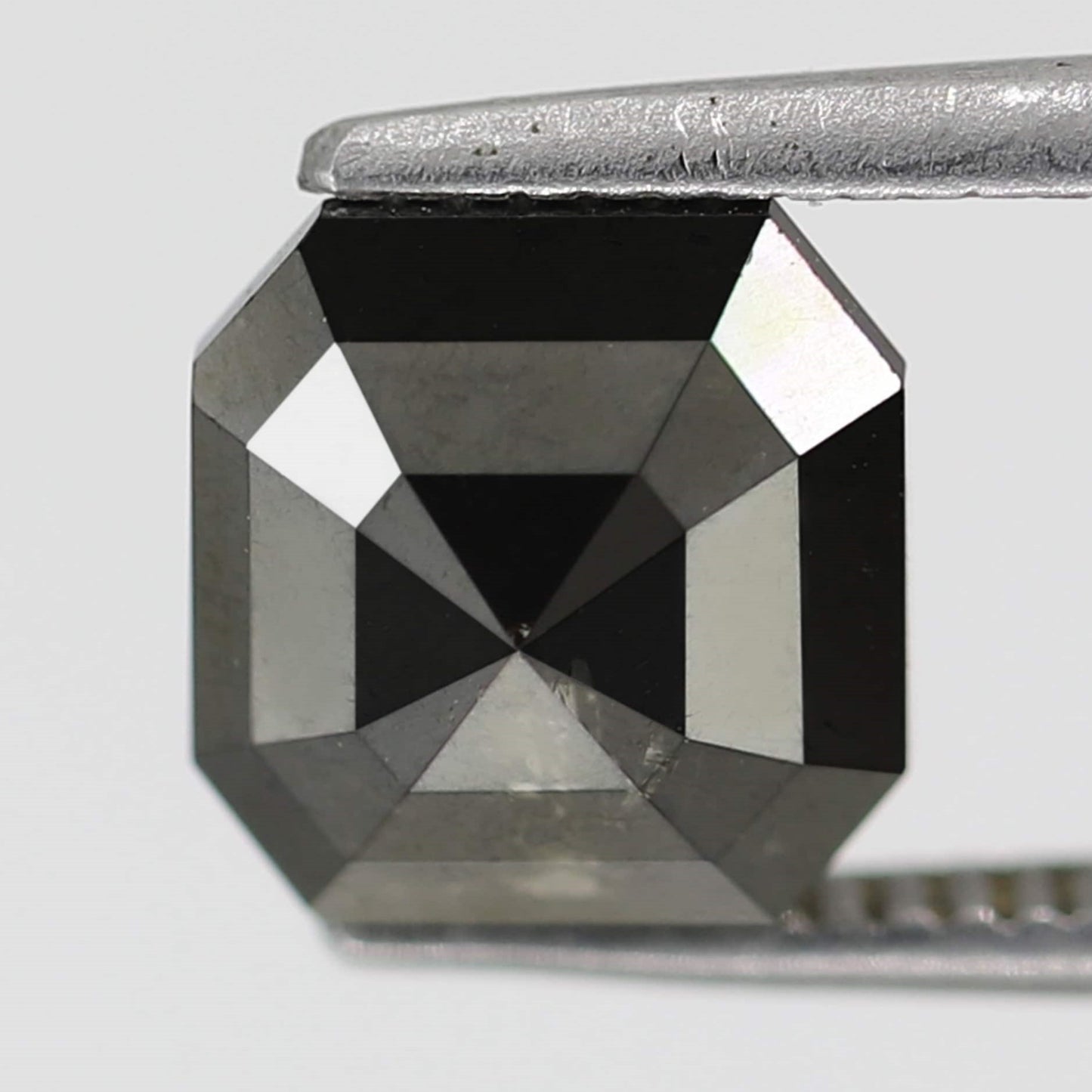 1.81 Carat Square Emerald Cut Ethically Sourced Black Diamond Ideal For Making Solitaire Diamond Ring Pendant