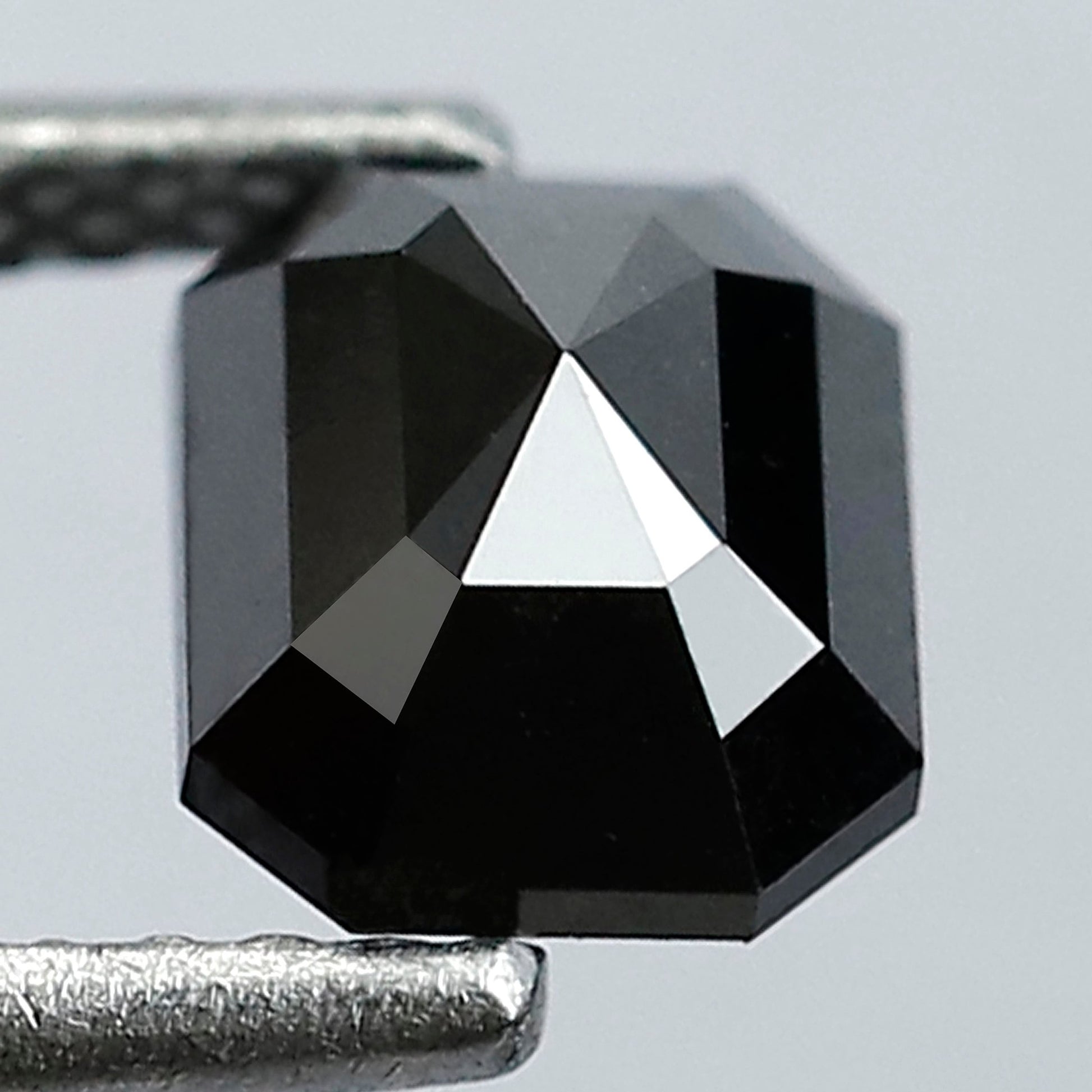 1.23 Carat 6 MM Fancy Black Emerald Shape Loose Natural Diamond AAA Quality Diamond For Engagement Ring - Blackdiamond