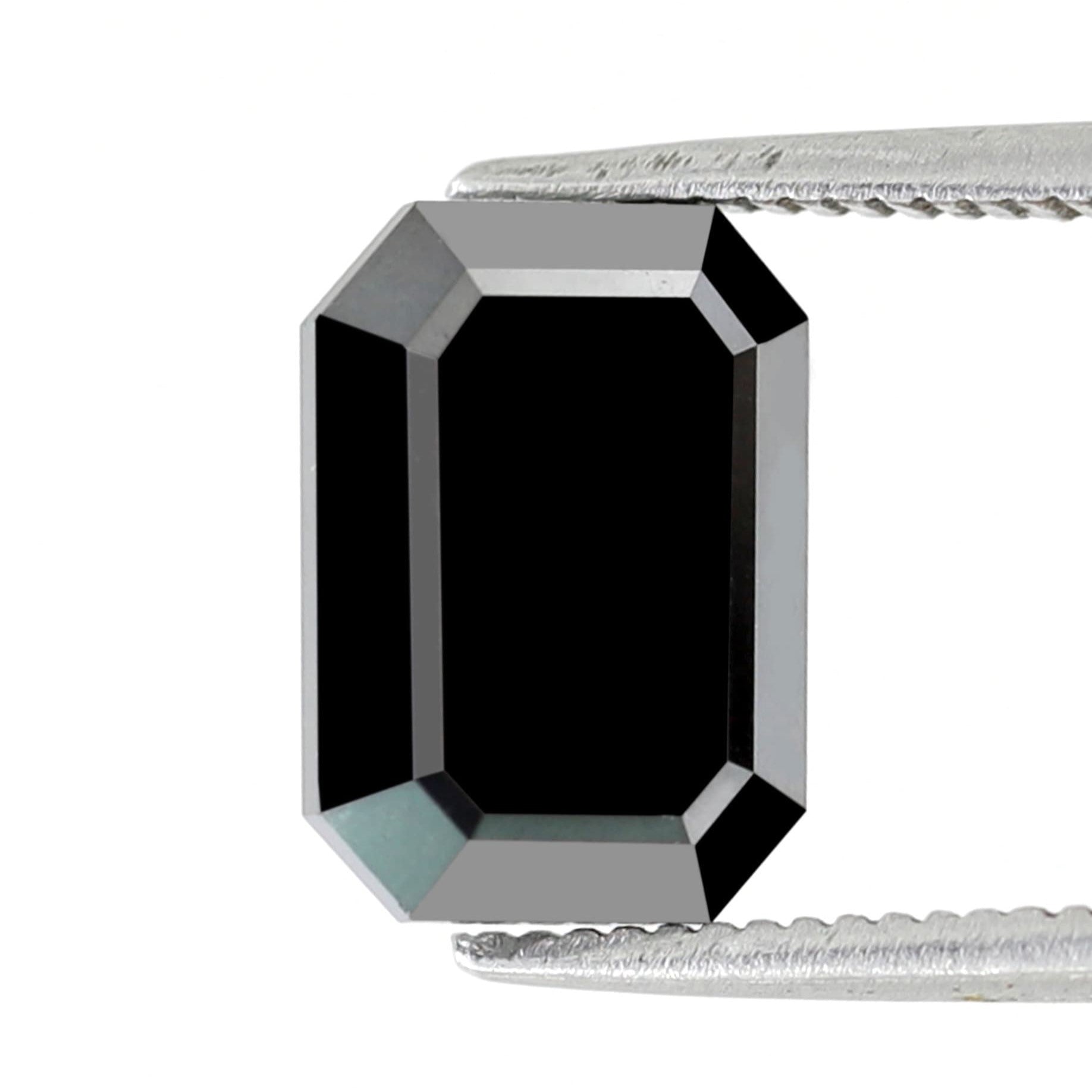 10 MM Black Diamond 3.24 Carat Stunning Emerald Shape Double Cut Excellent AAA Quality Natural Diamond Ideal For Making Custom Ring - Blackdiamond