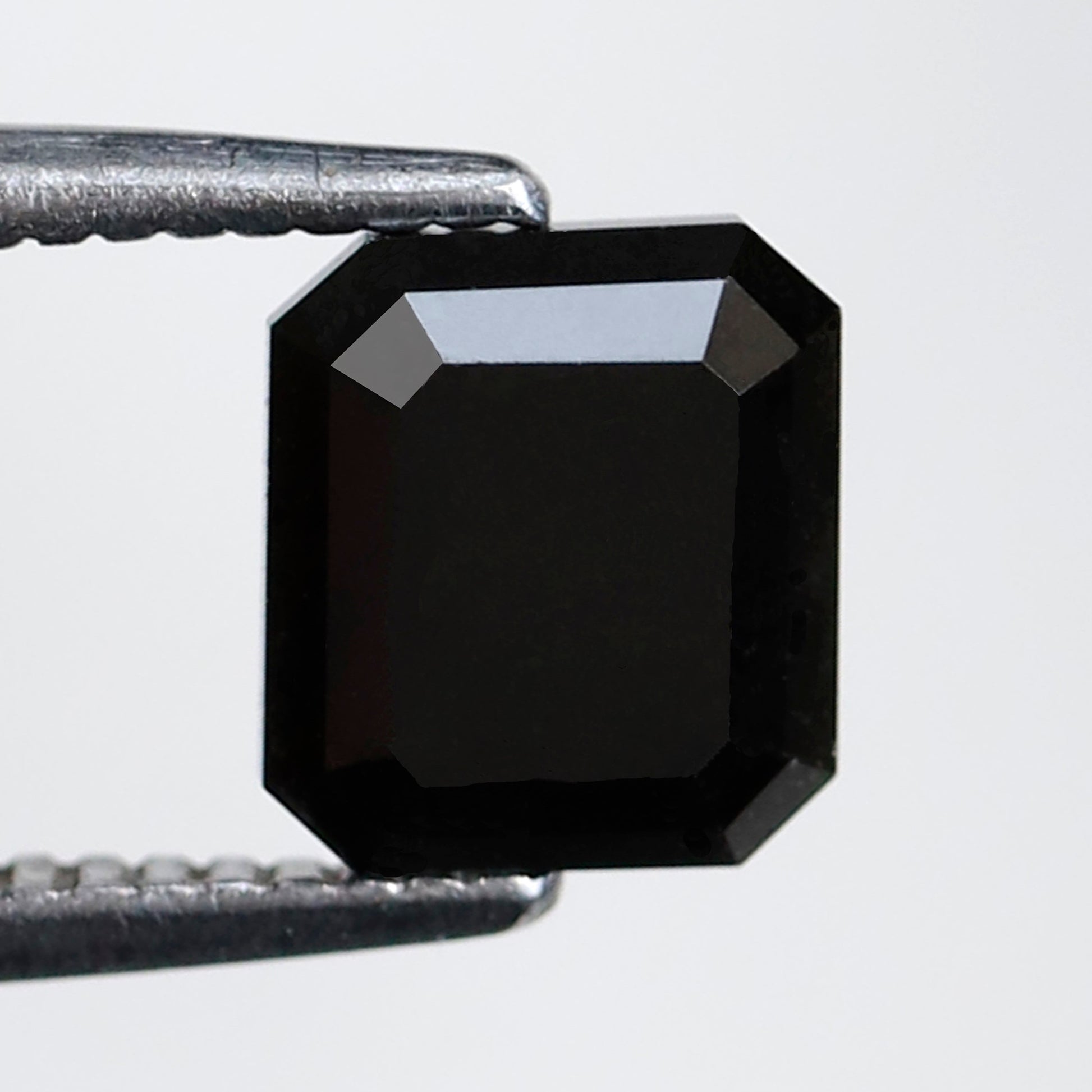 1.41 Carat Black Emerald Cut Diamond 6 MM AAA Quality Loose Natural Fancy Black Diamond - Blackdiamond