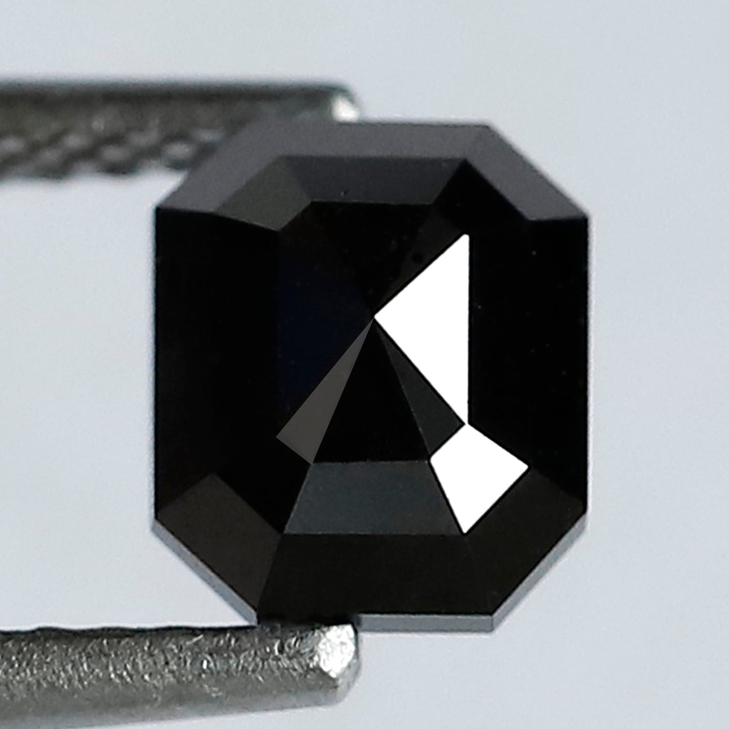 1.23 Carat 6 MM Fancy Black Emerald Shape Loose Natural Diamond AAA Quality Diamond For Engagement Ring - Blackdiamond