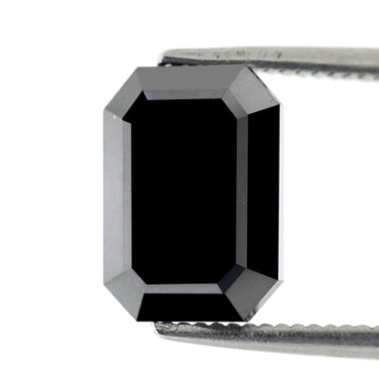 10 MM Black Diamond 3.24 Carat Stunning Emerald Shape Double Cut Excellent AAA Quality Natural Diamond Ideal For Making Custom Ring