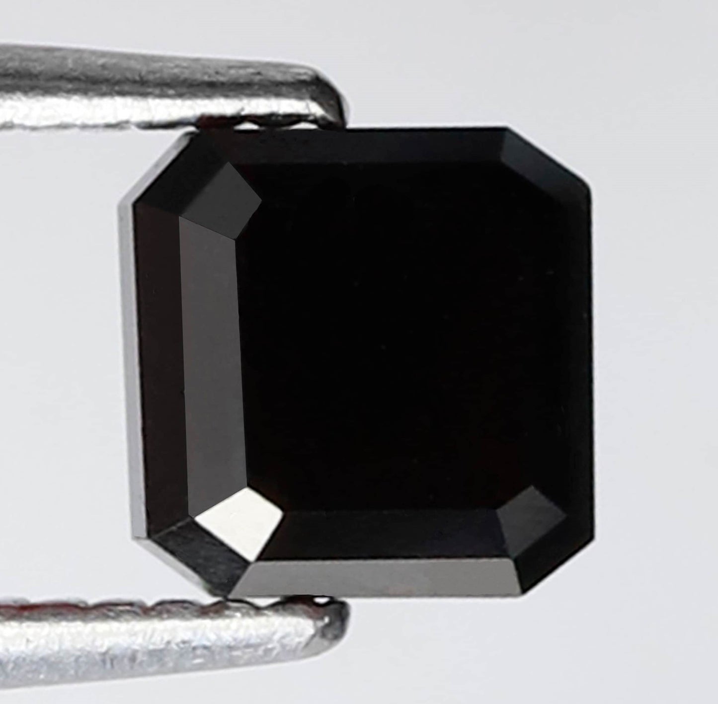 1.07 Carat Asscher Cut Black Diamonds AAA Quality Diamond 5 MM Loose Natural Black Color Diamond - Blackdiamond