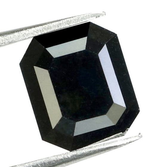 2.30 Carat AAA Emerald Black Natural Diamond For Engagement Ring in 14K Gold