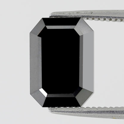 10 MM Black Diamond 3.24 Carat Stunning Emerald Shape Double Cut Excellent AAA Quality Natural Diamond Ideal For Making Custom Ring - Blackdiamond