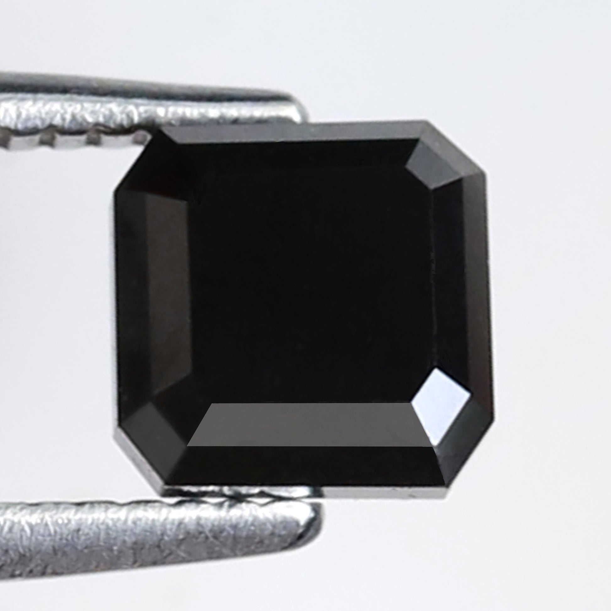 1.07 Carat Asscher Cut Black Diamonds AAA Quality Diamond 5 MM Loose Natural Black Color Diamond - Blackdiamond