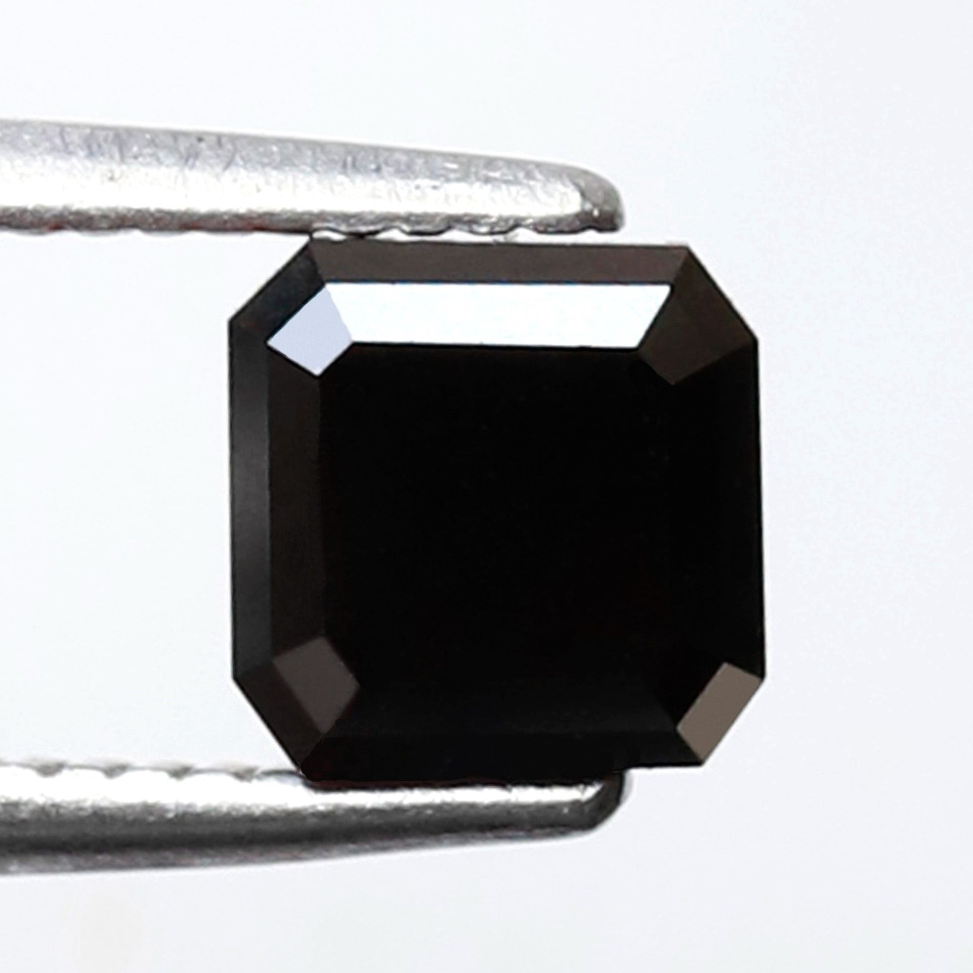 1.07 Carat Asscher Cut Black Diamonds AAA Quality Diamond 5 MM Loose Natural Black Color Diamond - Blackdiamond