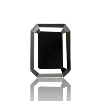 1.29 Carat Emerald Shape Black Diamond In AAA Quality For Engagement Ring