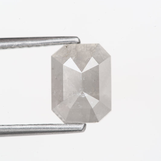 1.16 Carat 7.7 MM Fancy Gray Emerald Cut Salt and Pepper Diamond - Blackdiamond