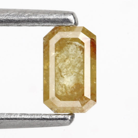 0.33 Carat 5.06 MM Natural Icy Yellow Emerald Cut Loose Diamond