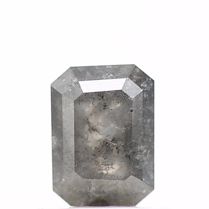 0.54 Carat 5.40 MM Natural Gray Emerald Salt and Pepper Diamond - Blackdiamond