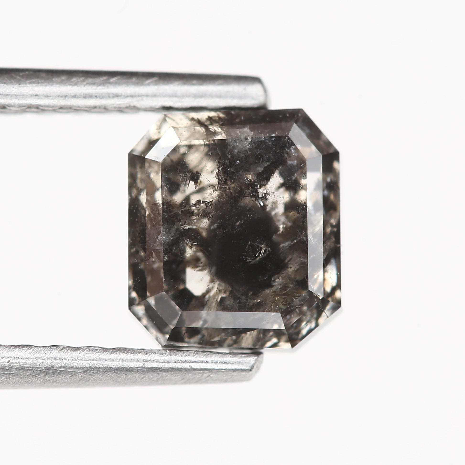 1.16 Carat 5.9 MM Fancy Brown Emerald Cut Salt and Pepper Diamond - Blackdiamond