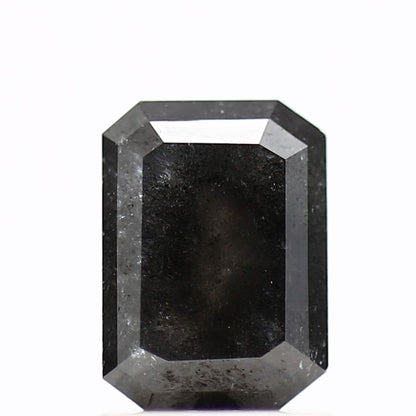 1.27 Carat 7.43 MM Natural Fancy Gray Emerald Salt and Pepper Diamond - Blackdiamond