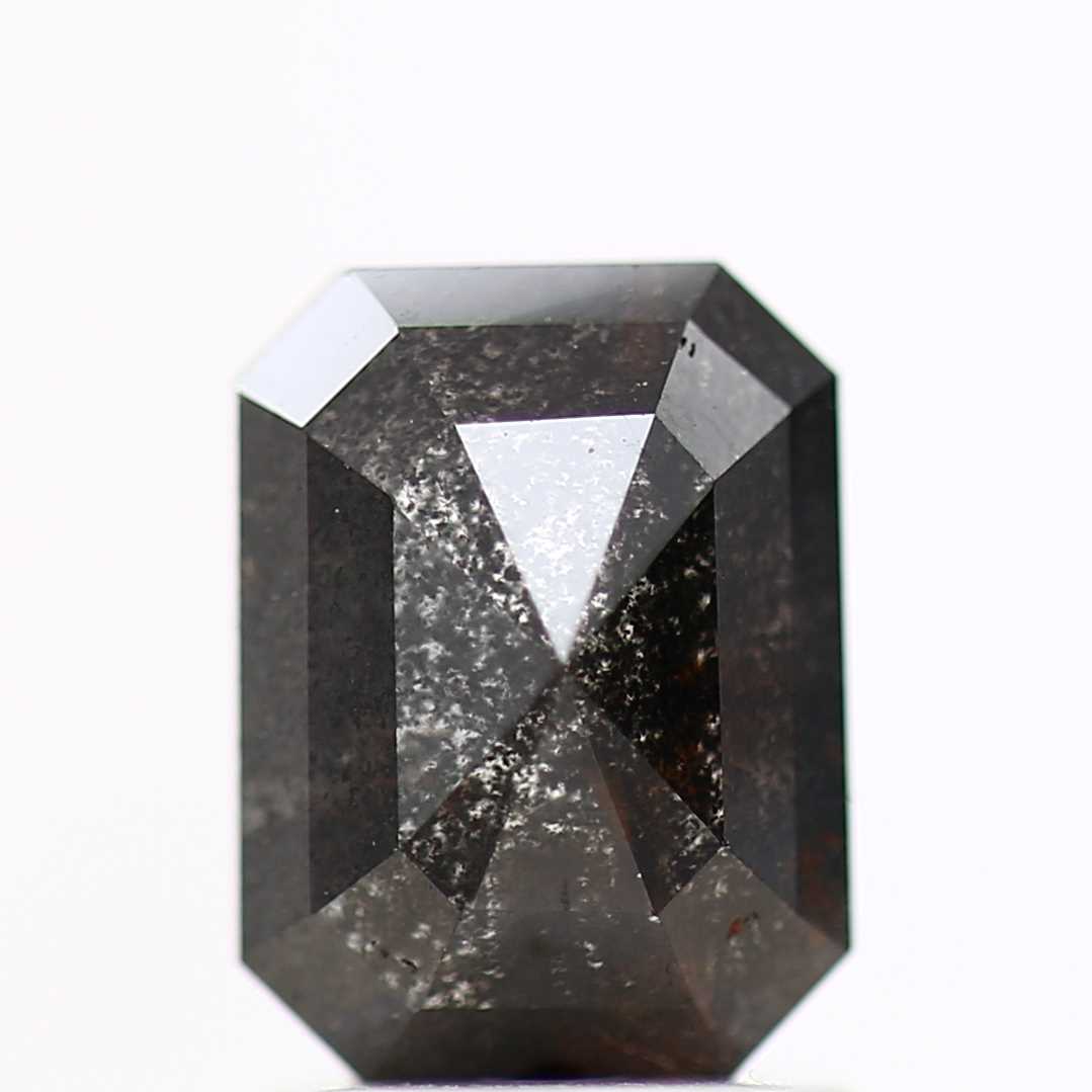 1.55 Carat 7.72 MM Fancy Black Diamond Emerald Shape - Blackdiamond