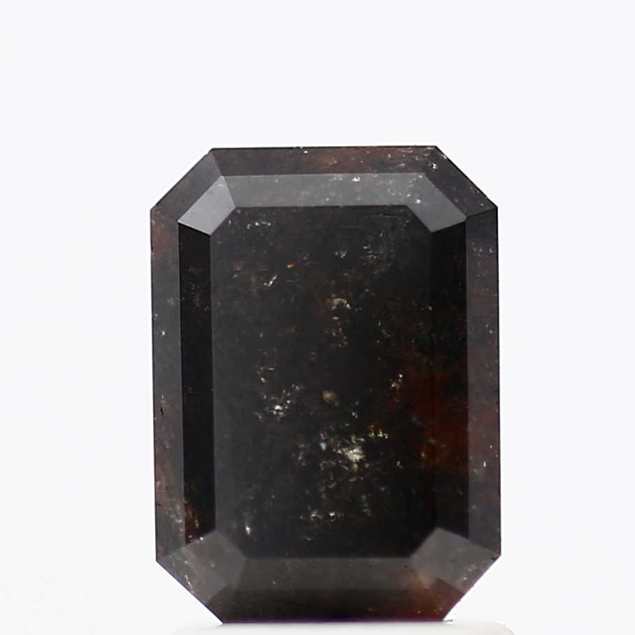 1.83 Carat 7.90 MM Fancy Black Emerald Cut Salt and Pepper Diamond - Blackdiamond