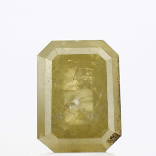 2.21 Carat 8.40 MM Natural Yellow Emerald Cut Salt and Pepper Diamond - Blackdiamond