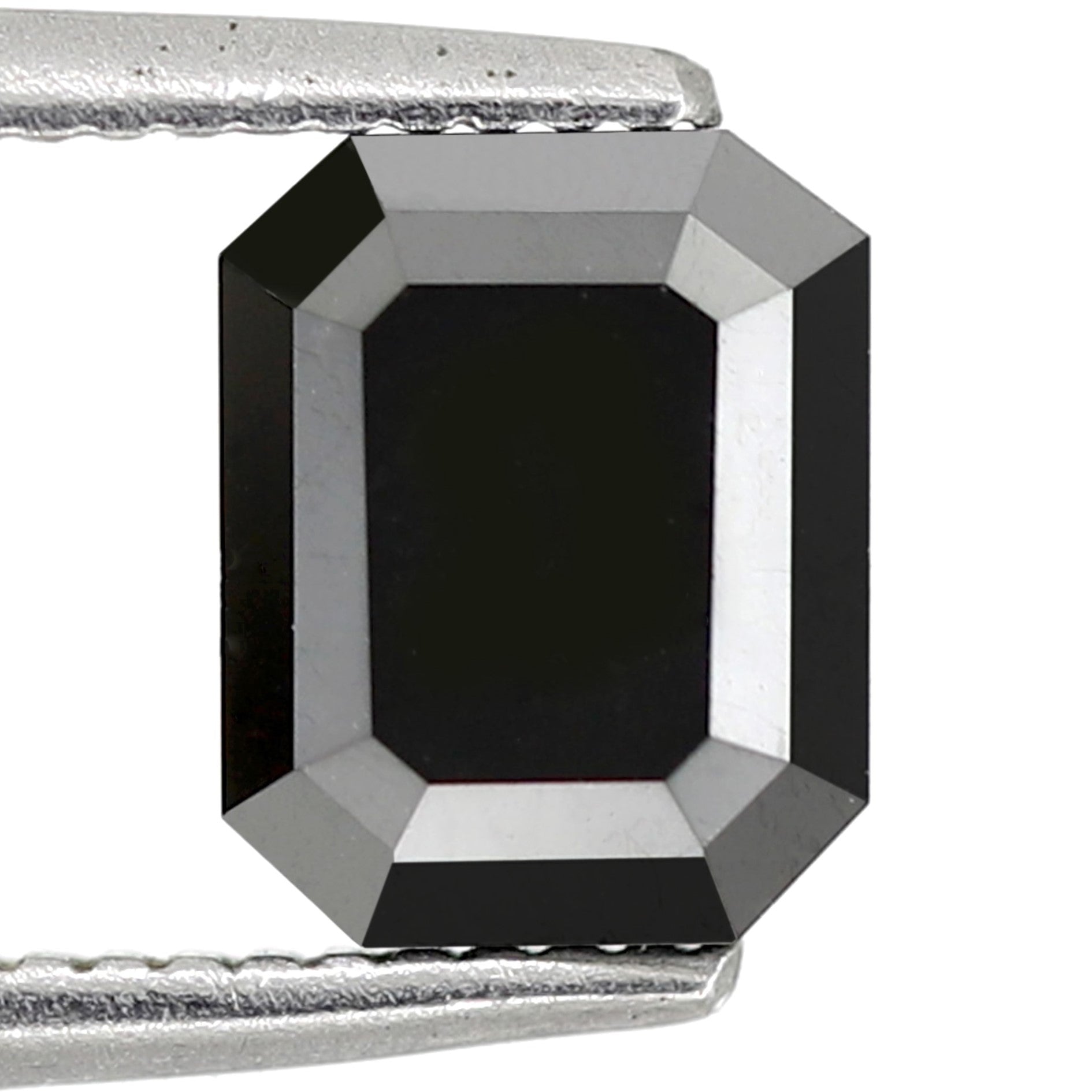 Black Diamond Emerald Cut Shape For Sale 1.67 Carat For Engagement Ring - Blackdiamond