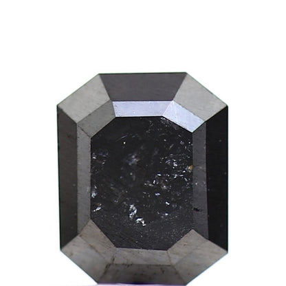 1.01 Carat 6.10 MM Natural Emerald Black Loose Salt and Pepper Diamond - Blackdiamond