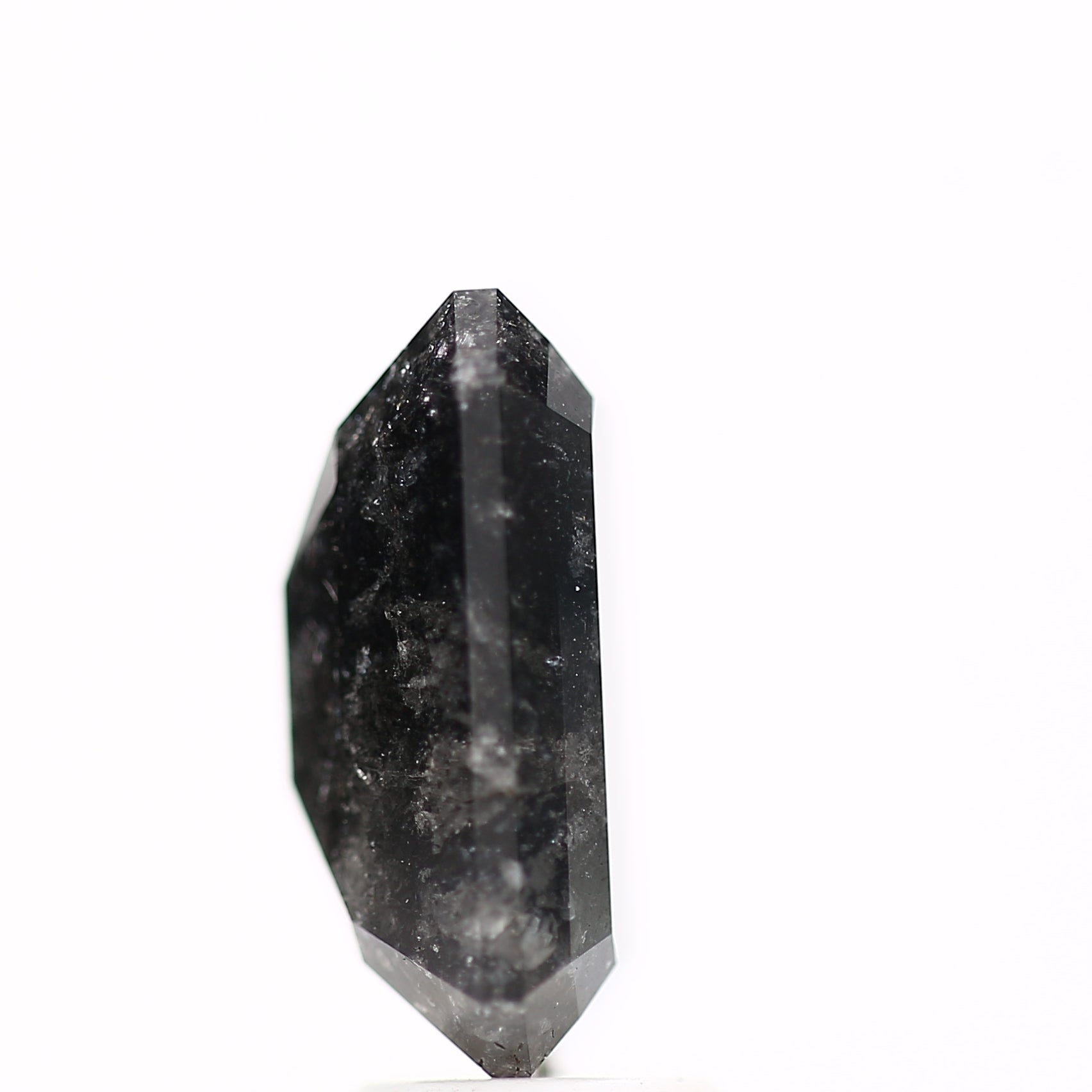 4.78 Carat 12.26 MM Natural Loose Black Emerald Salt and Pepper Diamond - Blackdiamond