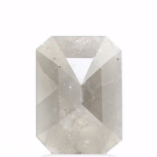1.48 Carat 8.58 MM Emerald Gray Natural Loose Rustic Diamond