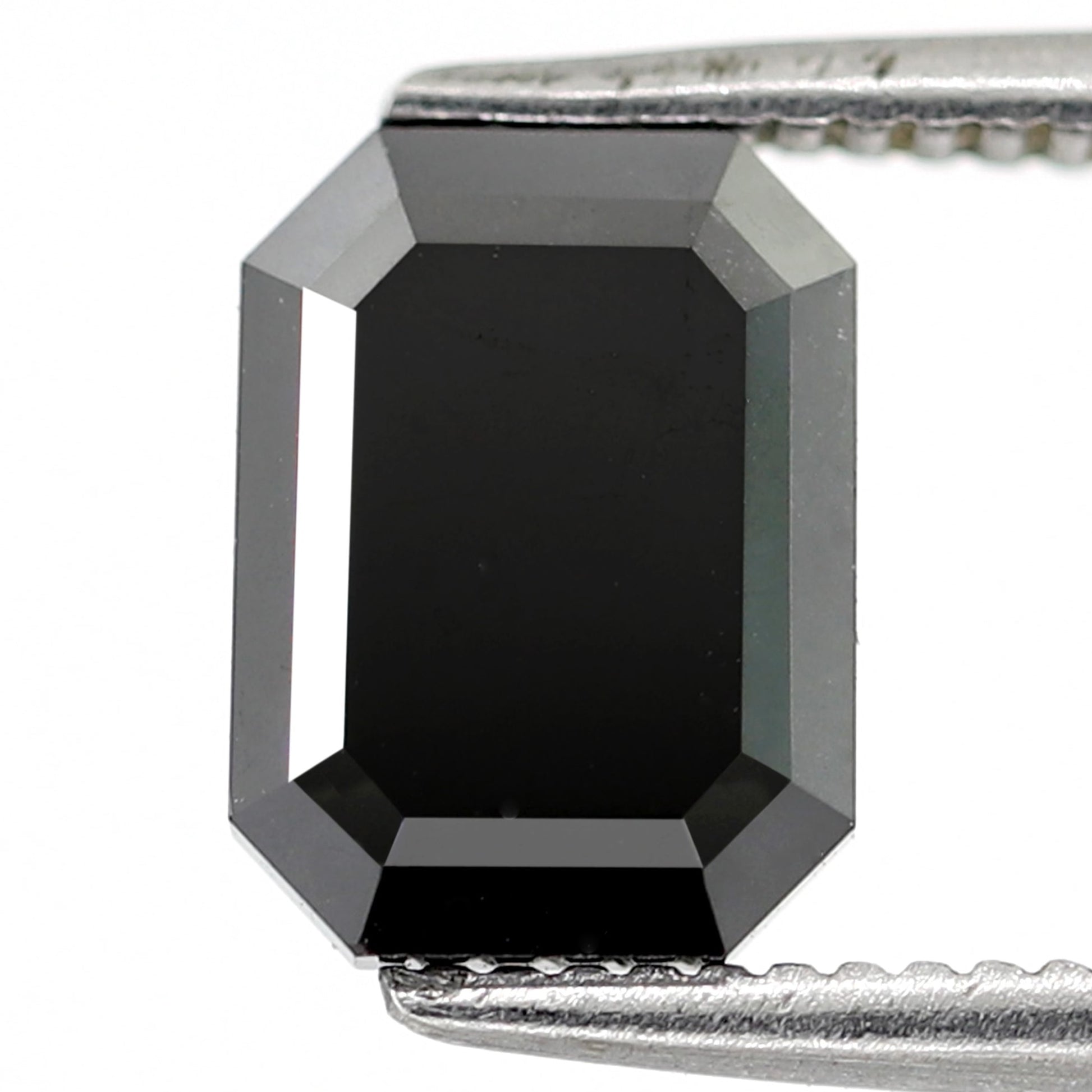 1.65 Carat Emerald Cut Ethically Sourced Black Natural Diamond For Design Solitaire Engagement Ring - Blackdiamond