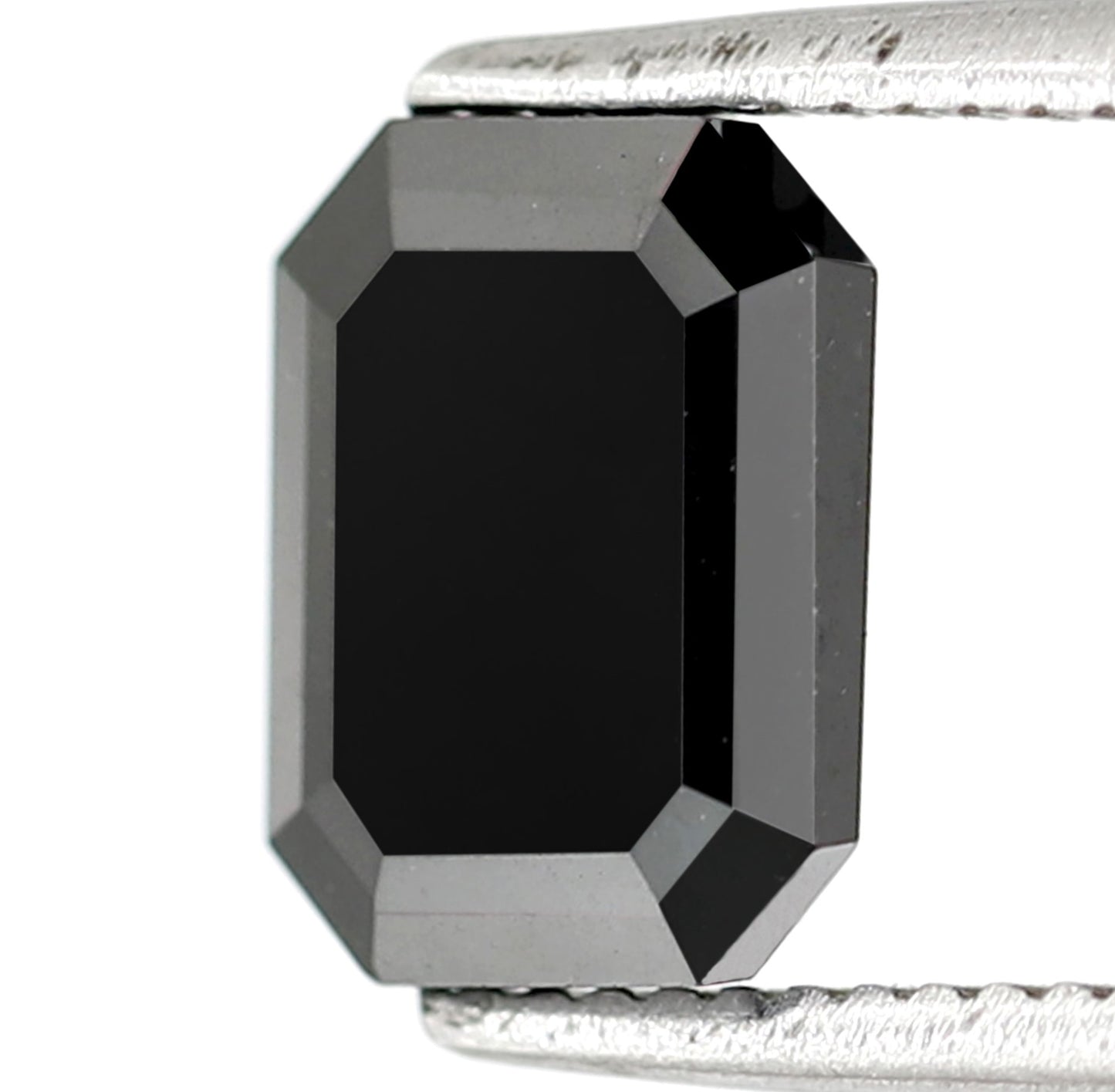 1.65 Carat Emerald Cut Ethically Sourced Black Natural Diamond For Design Solitaire Engagement Ring - Blackdiamond