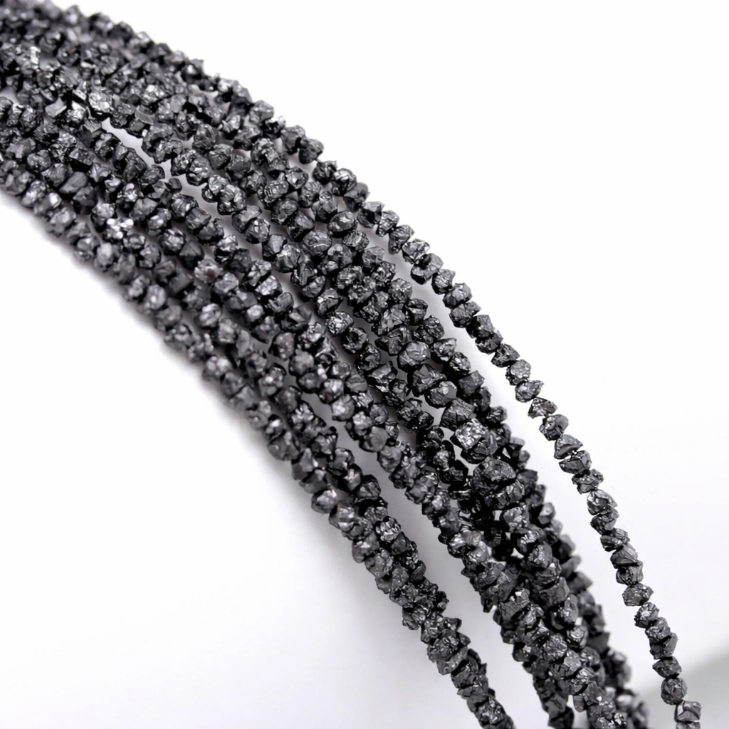 AAA+ Black Rough Diamond Beads Natural Uncut Diamond Beads 2-3mm