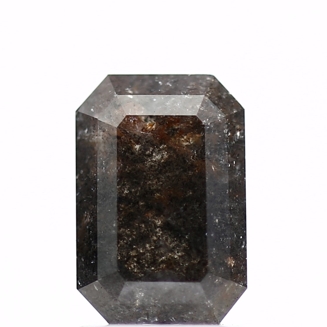 1.66 Carat 8.2 MM Natural Black Emerald Loose Salt and Pepper Diamond - Blackdiamond