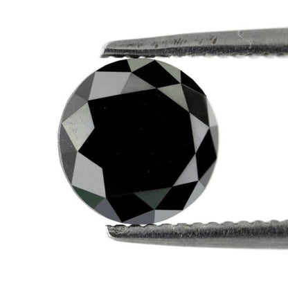 1.35 Carat Brilliant Cut Natural Loose Black Diamond In AAA Quality For Engagement Ring - Blackdiamond