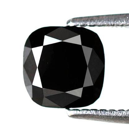 1.45 Carat Cushion Shape AAA Quality Diamonds 5 MM Loose Natural Black Diamond - Blackdiamond