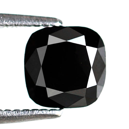 1.45 Carat Cushion Shape AAA Quality Diamonds 5 MM Loose Natural Black Diamond - Blackdiamond