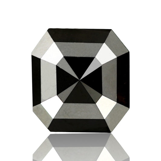 1.81 Carat Square Emerald Cut Ethically Sourced Black Diamond Ideal For Making Solitaire Diamond Ring Pendant