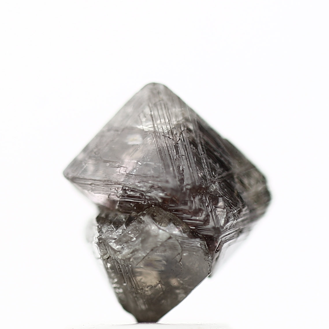 2 Carat Natural Fancy Purple Brown Raw Uncut Octahedron Rough Diamond - Blackdiamond