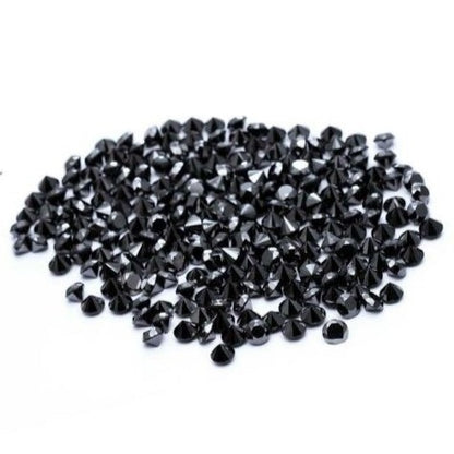 AAA Quality Jet Black 1 Carat Lot of 1 mm Natural Diamonds 200 pcs. - Blackdiamond