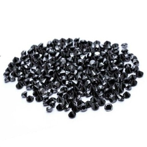 AAA Quality Jet Black 1 Carat Lot of 1 mm Natural Diamonds 200 pcs.