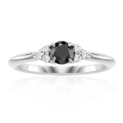 Swaro Black and White Diamond Ring - Blackdiamond