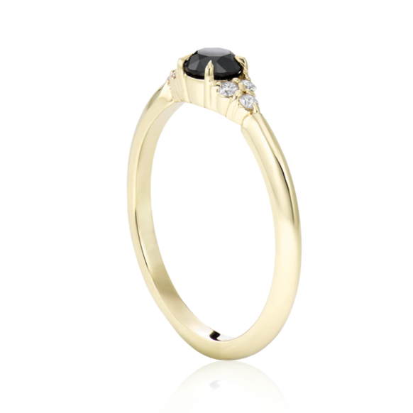 Swaro Black and White Diamond Ring - Blackdiamond